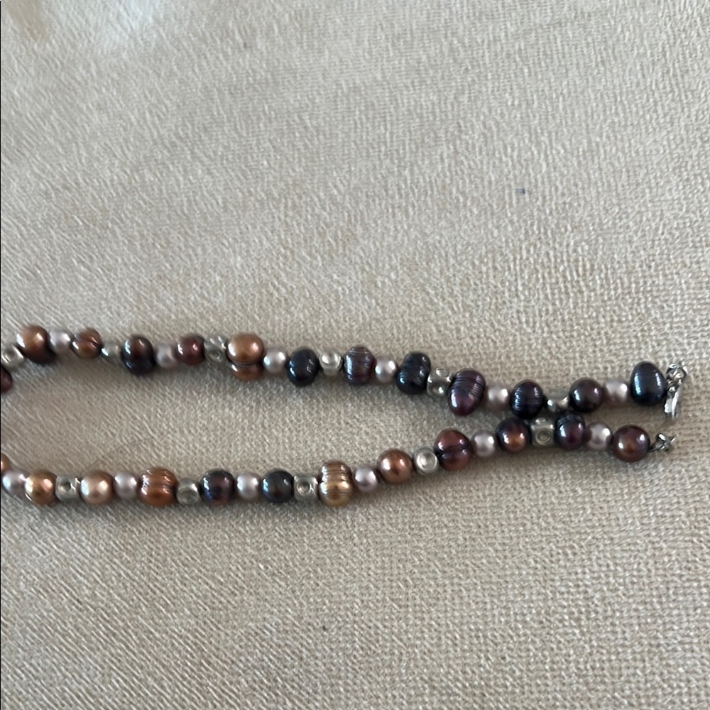 Brown and Black Pearl Necklace Elegant Jewelry